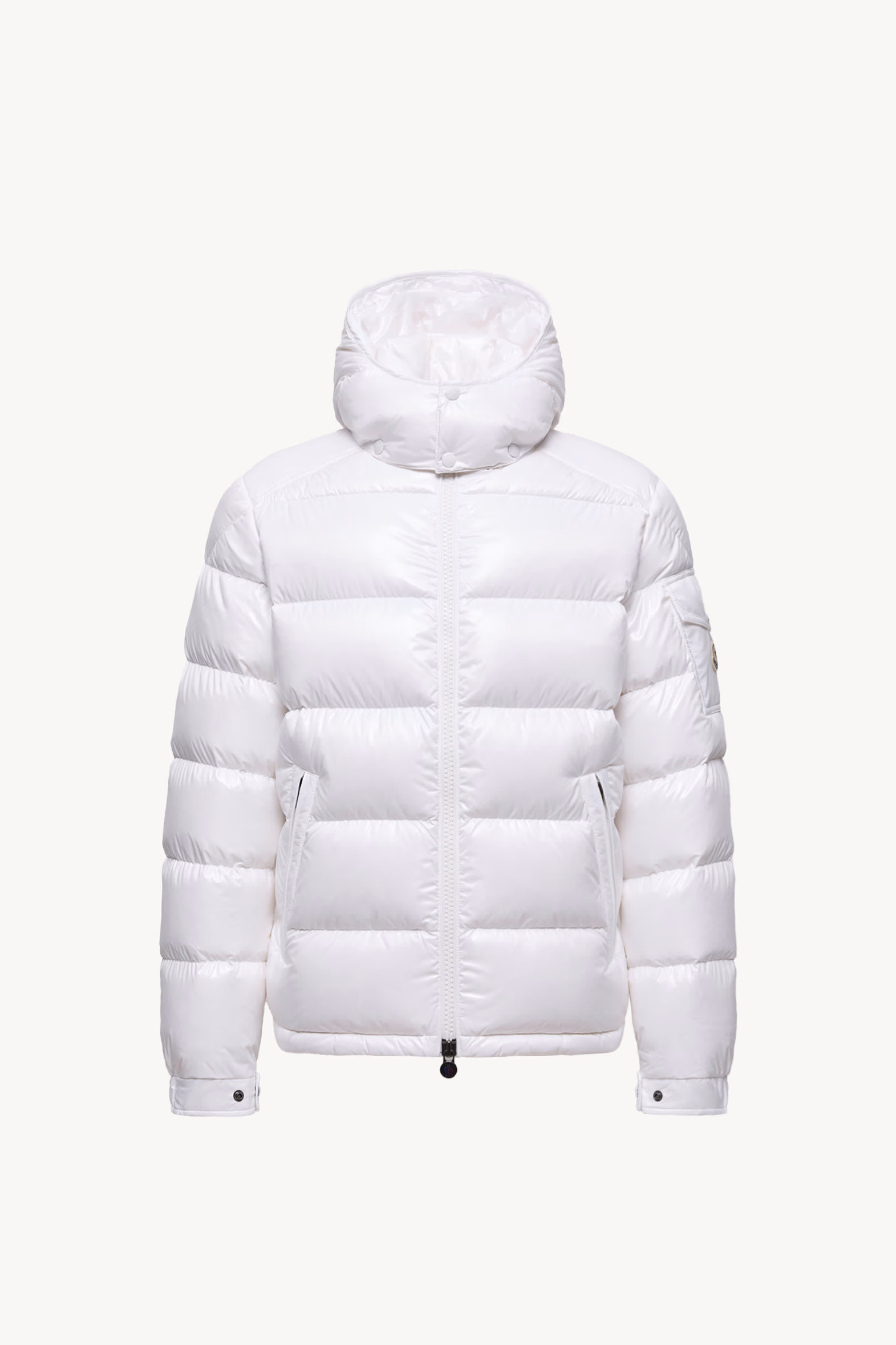 Moncler Maya Hooded Short Down Jacket Men White Moncler 2